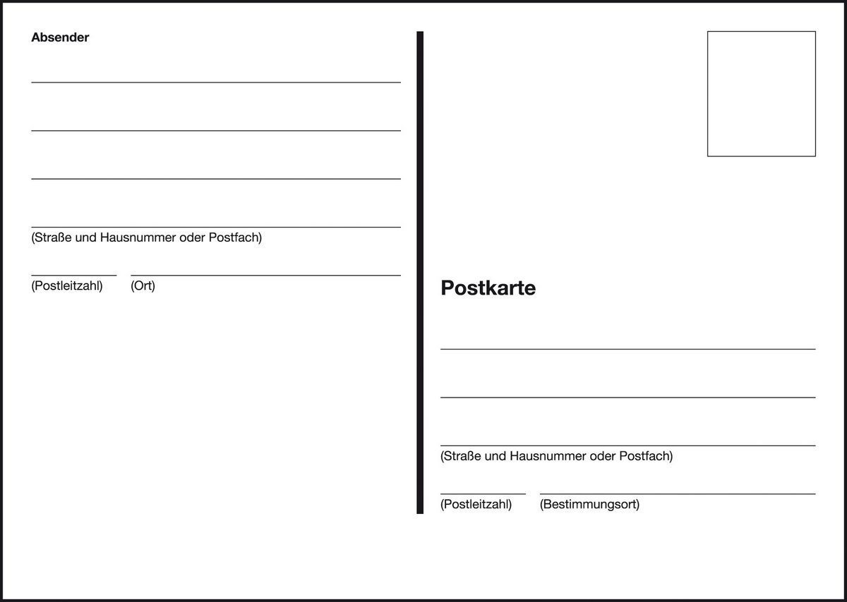 Postkarten  lose, A6, 100 Stück