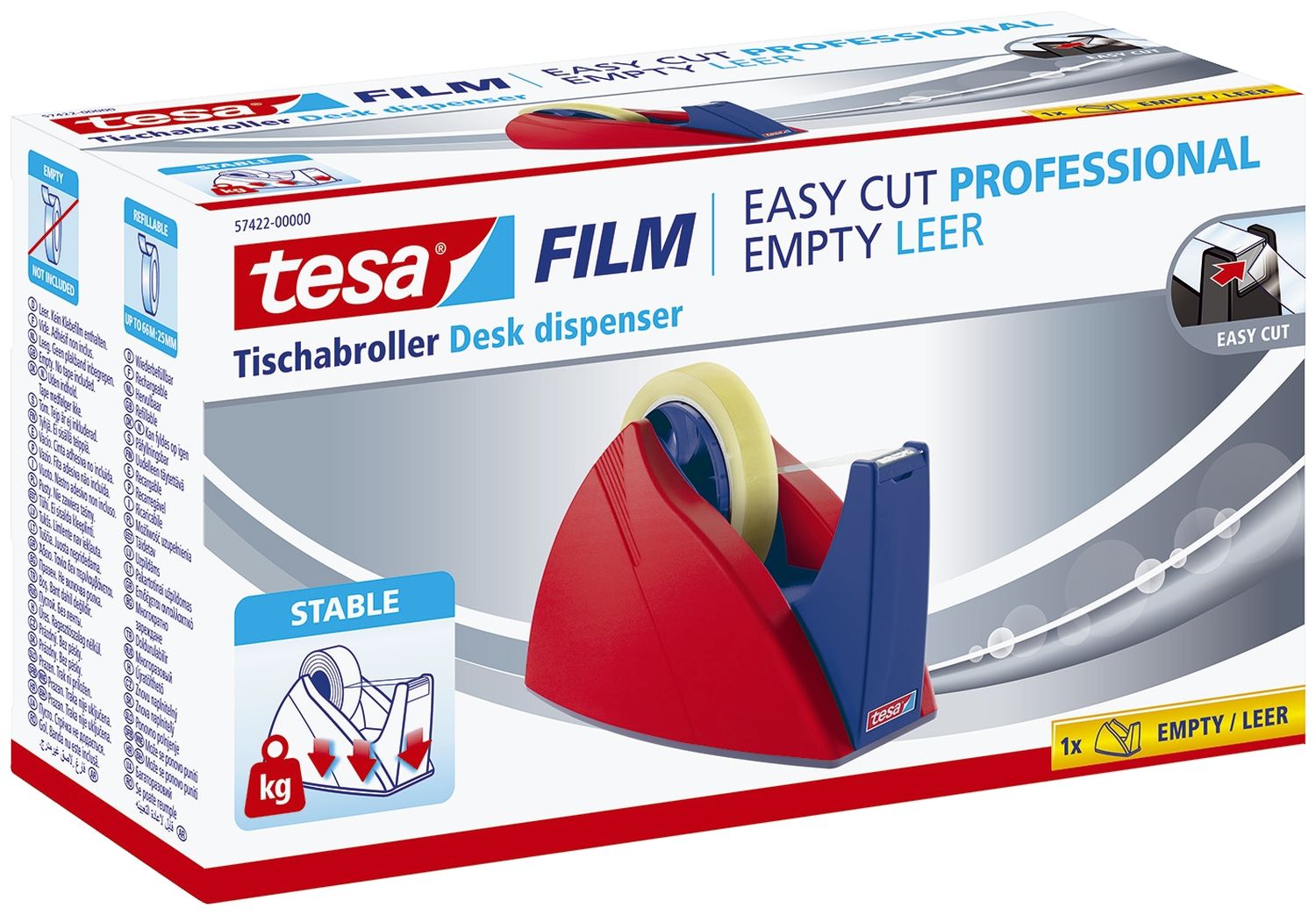 Tischabroller Easy Cut® - für Rollen bis 33 m x 19 mm, royalblau Abroller