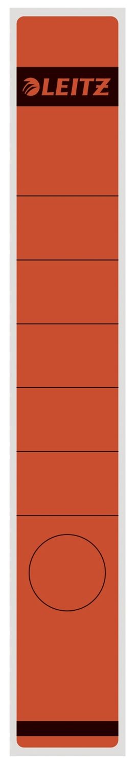 Rückenschilder Leitz 1648-00-25, lang/schmal 39 x 285 mm, 10 Stück, rot