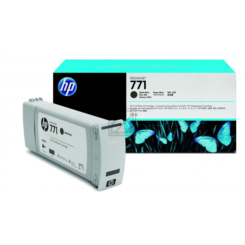 HP (Hewlett Packard) Original HP Tintenpatrone schwarz matt (B6Y07A,771C,NO771C)