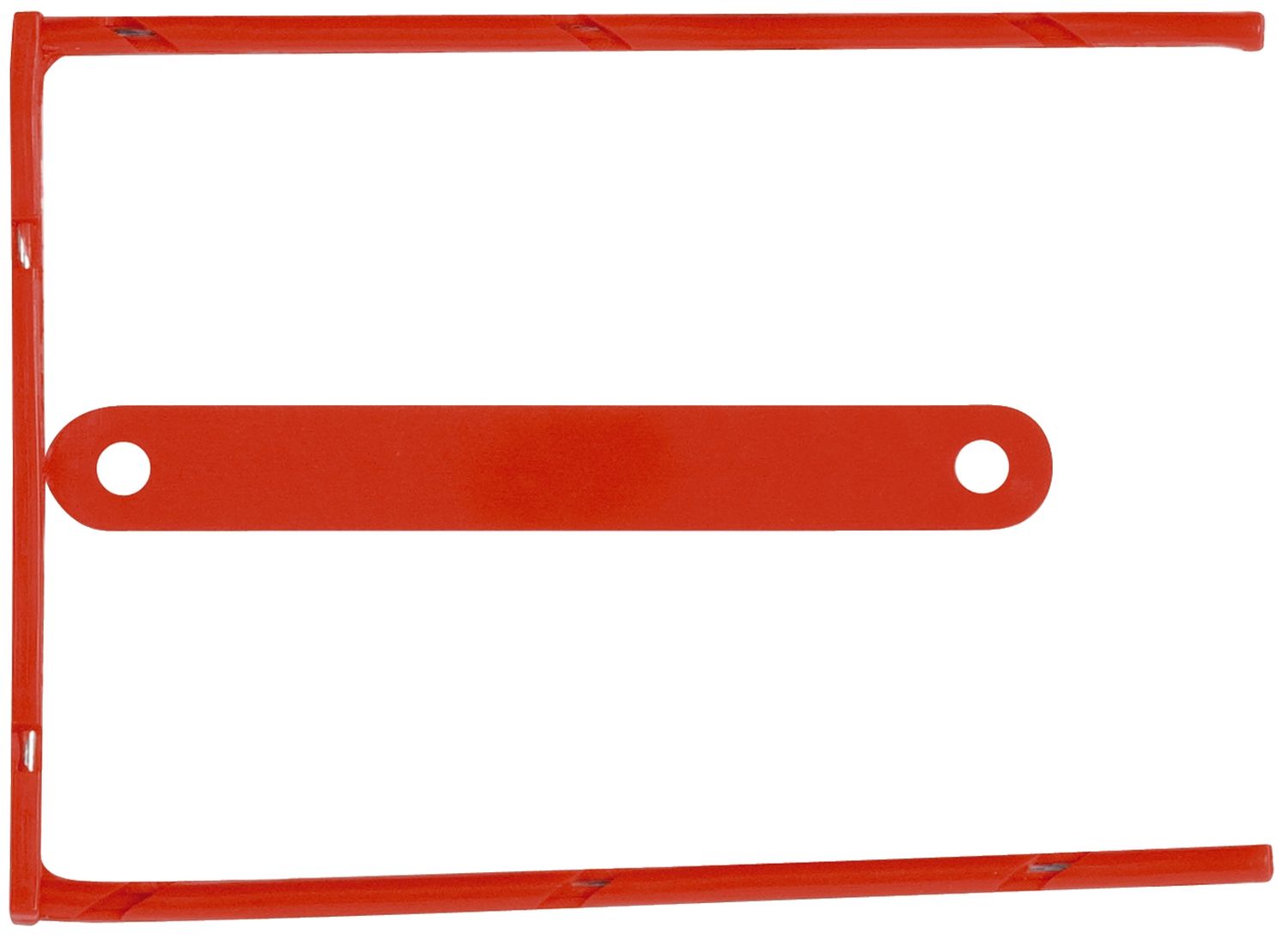 Abheftbügel D-Clip/ Magi-Clip KF02281, Kunststoff mit Deckschiene, Armlänge 80 mm, 100 Stück, rot
