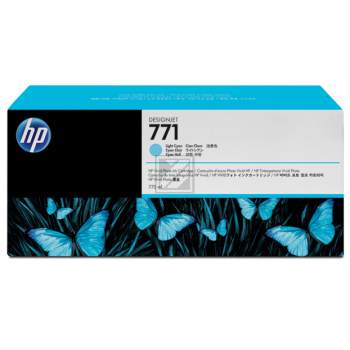 HP (Hewlett Packard) Original HP Tintenpatrone cyan hell (B6Y12A,771C,NO771C)