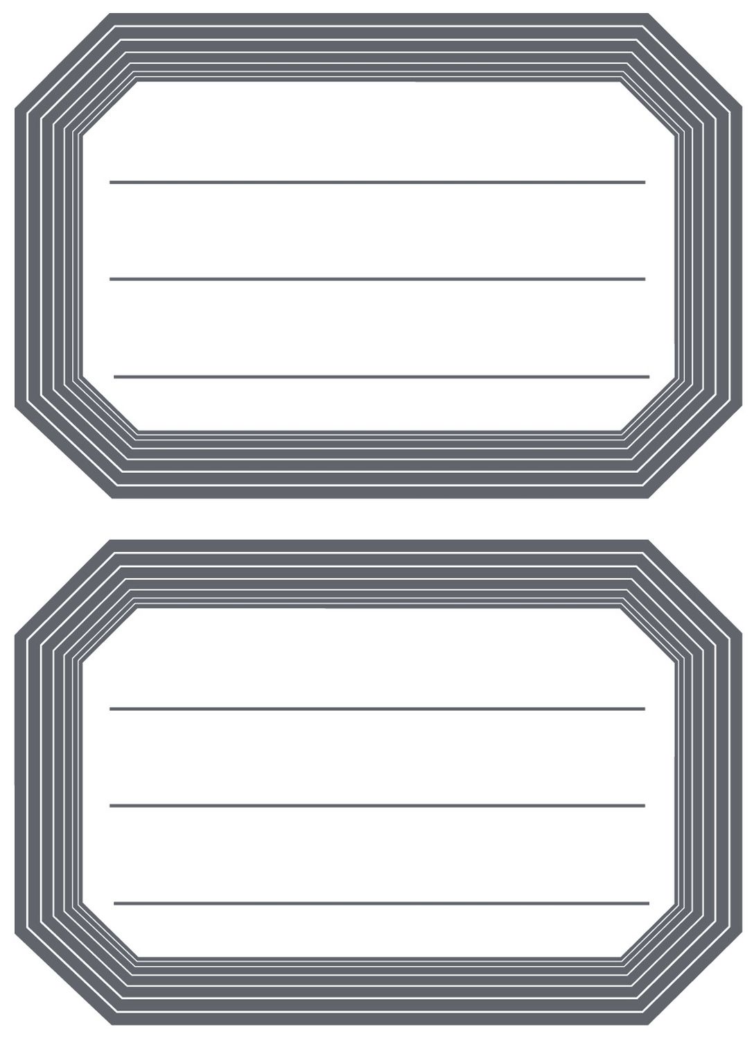 5719 Schuletiketten neutral grau Liniert 82x55 mm