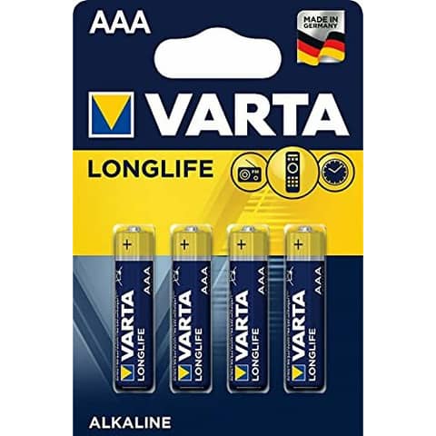 Batterien Varta Longlife AAA 4103, Micro, R3, LR03, 1,5 V, 4 Stück
