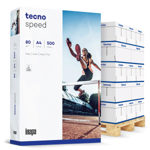 Inapa Kopierpapier tecno® speed 2100011521, DIN A4, 80 g/qm, weiß, 1 Palette mit 100.000 Blatt