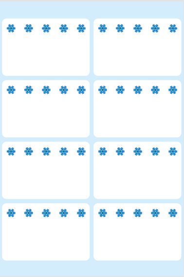 3770 Tiefkühletiketten weiß 26x40 mm Eiskristalle 56 St.