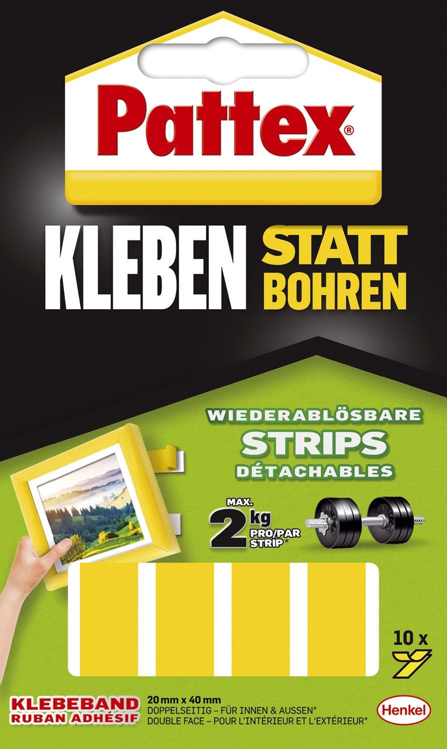 Klebe-Strips Kleben statt Bohren 10 Stück