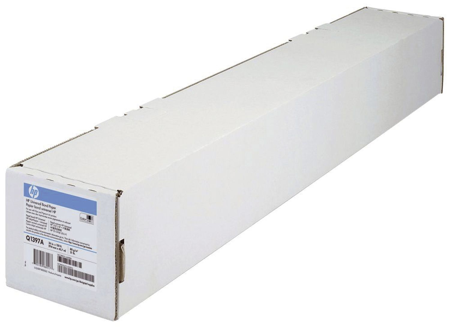 Plotterpapier Inkjet Q1398A, 1067 mm x 45,7 m (A0++), 90 g/qm, Kern-Ø 5,08 cm, 1 Rolle