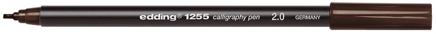 1255 Kalligrafie Stift - Fasermaler, 2,0 mm, dunkelbraun