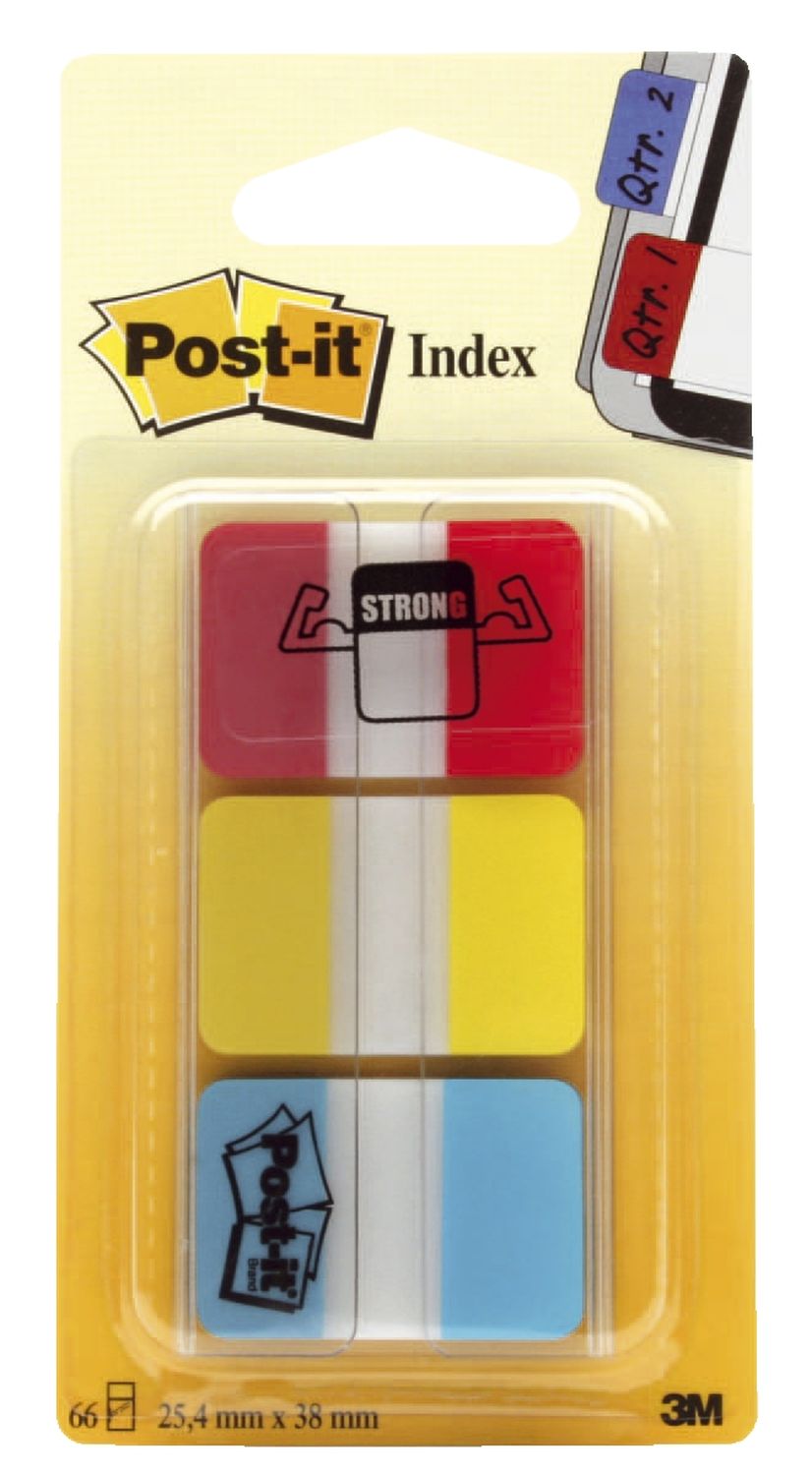 Index STRONG - 25,4 x 38 mm, Grundfarben, 3x 22 Streifen