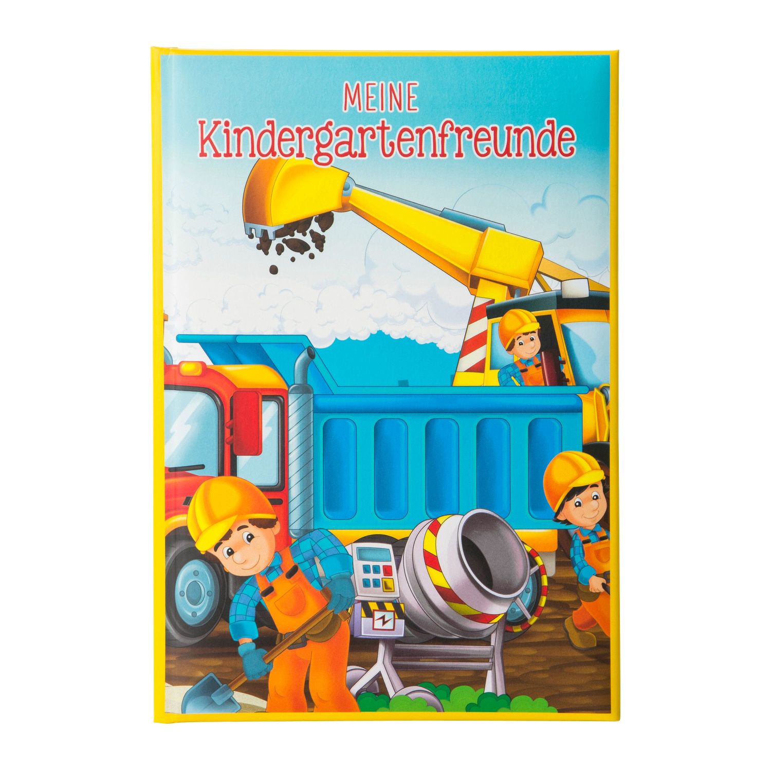 Freundebuch Kindergarten Baustelle - 88 illustrierte Seiten, A5