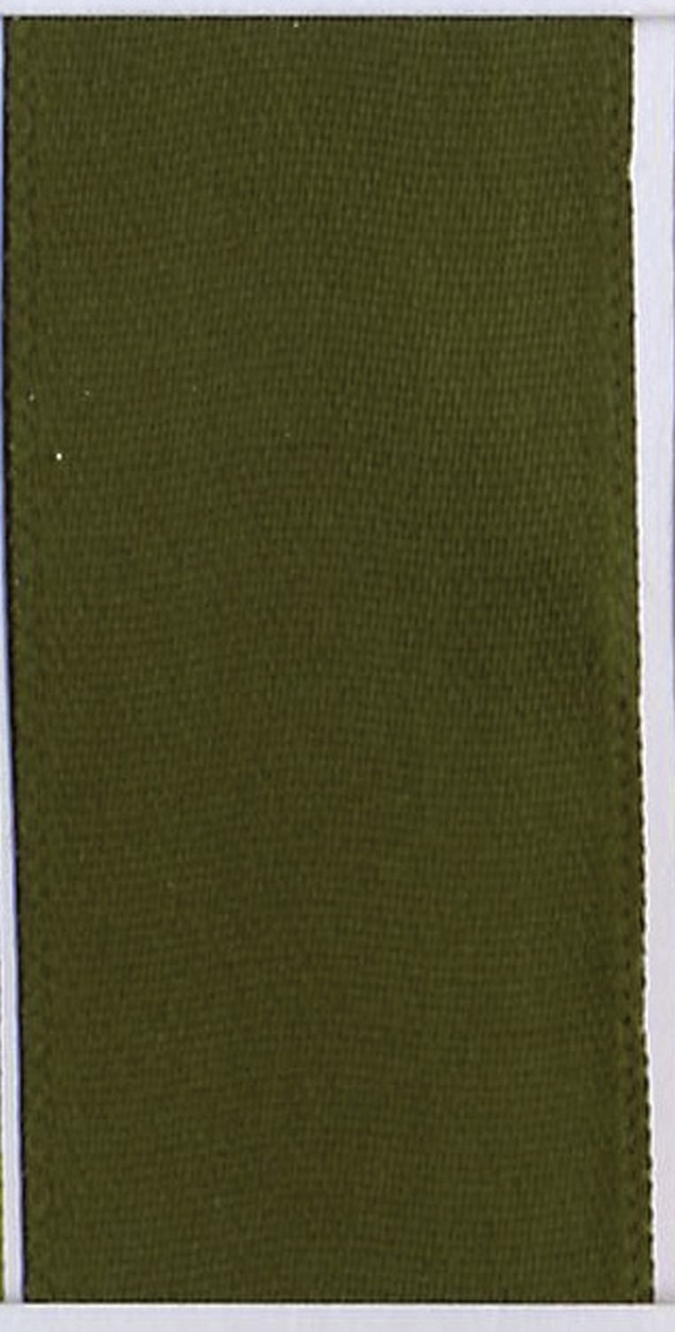 Doppelsatinband - 3 mm x 50 m, dunkelgrün