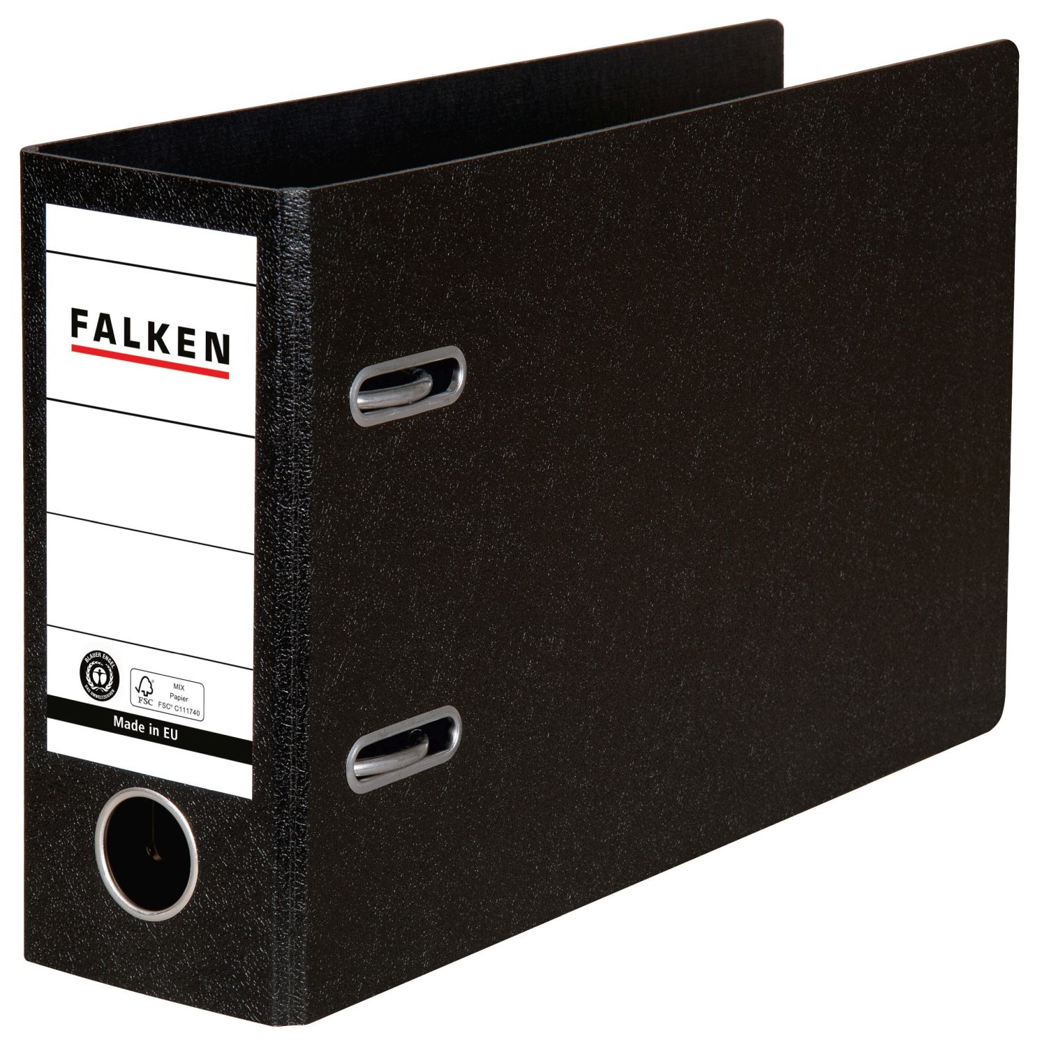 Ordner Falken 11285905 DIN A5 quer, Hartpappe, breit 80 mm, schwarz