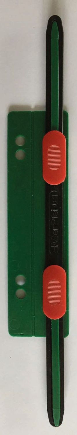 Heftstreifen HASenPfeil 1398555 Kunststoff mit arretierbarer Deckleiste, kurz, grün, 20 Stück