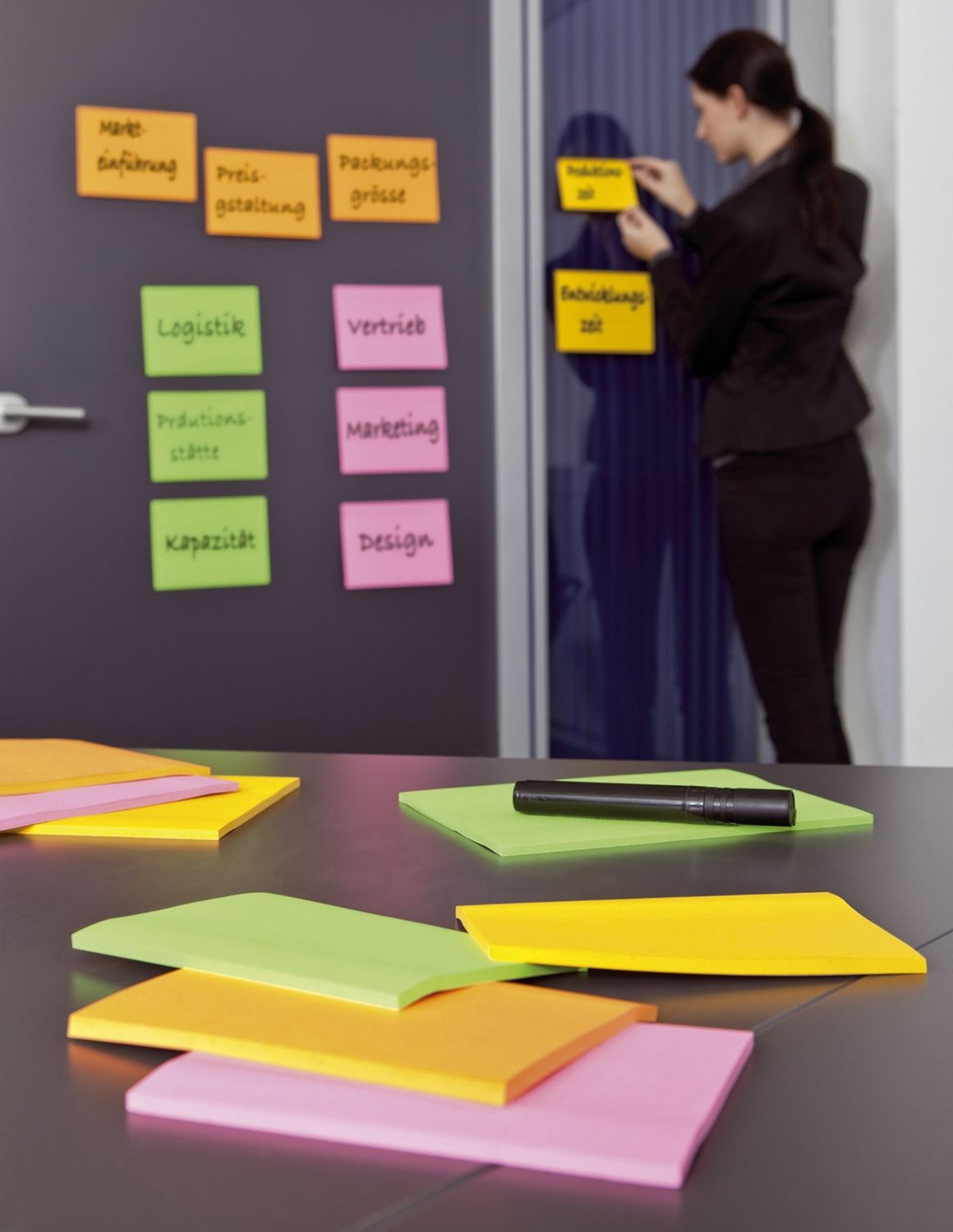 Meeting Notes Neon - 203 x 52 mm, 4 x 45 Blatt