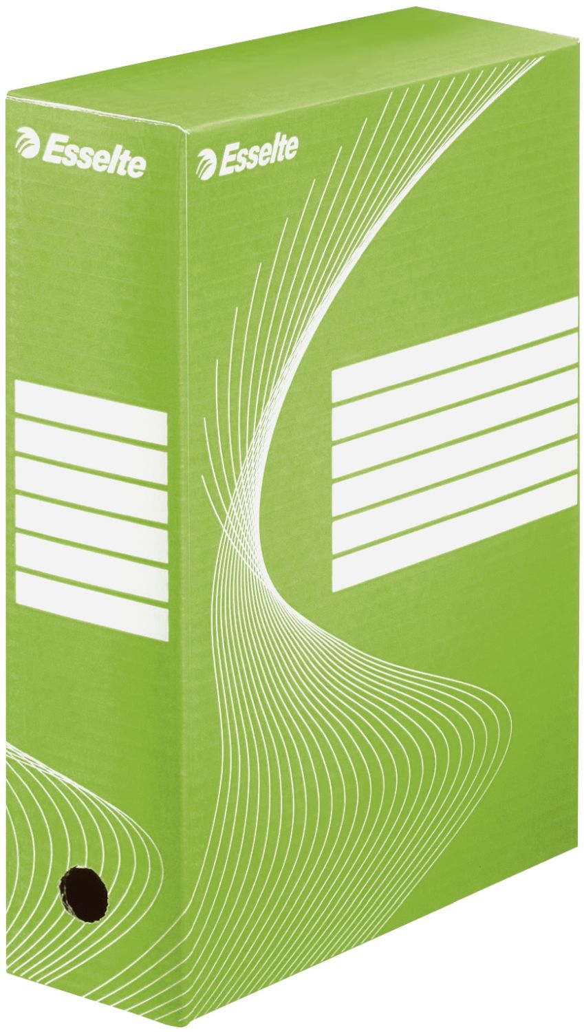 Archivschachtel Esselte 128424, DIN A4, Rückenbreite 100 mm, 100% recycelte Pappe, grün