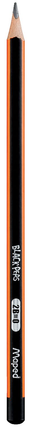 Bleistift BLACK'PEPS - 2B, schwarz/orange