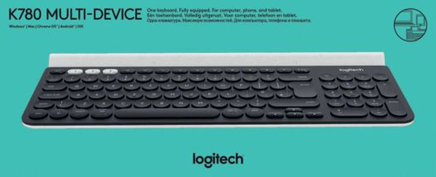 Tastatur K780 Multi-Device - Wireless, Unifying, Bluetooth, QWERTZ