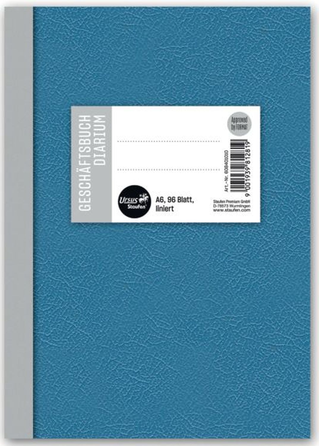 Geschäftsbuch - A6, 96 Blatt, 70g/qm, 8 mm liniert