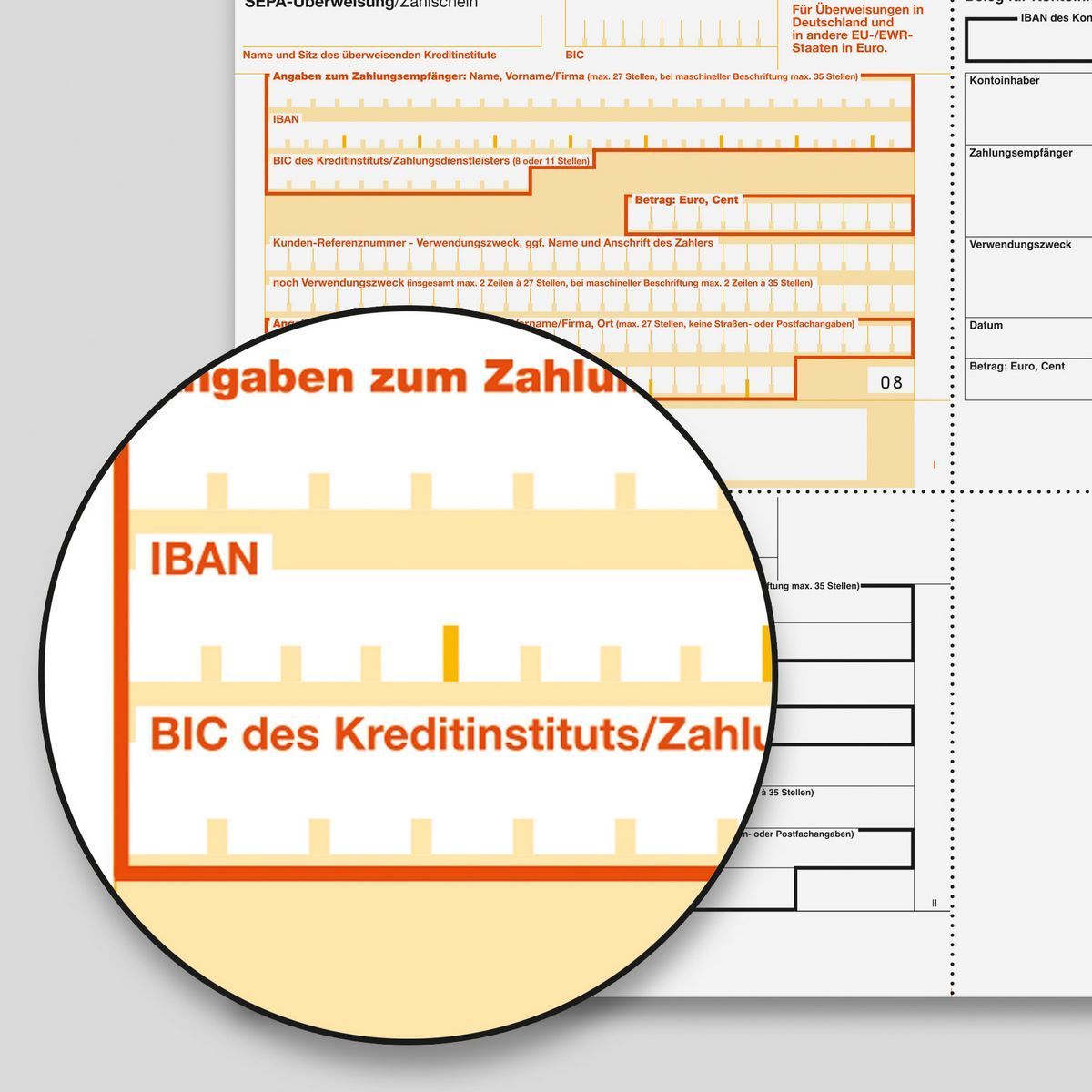 PC-SEPA-Überweisung, Gültig für alle Banken und Sparkassen, 100 Stück