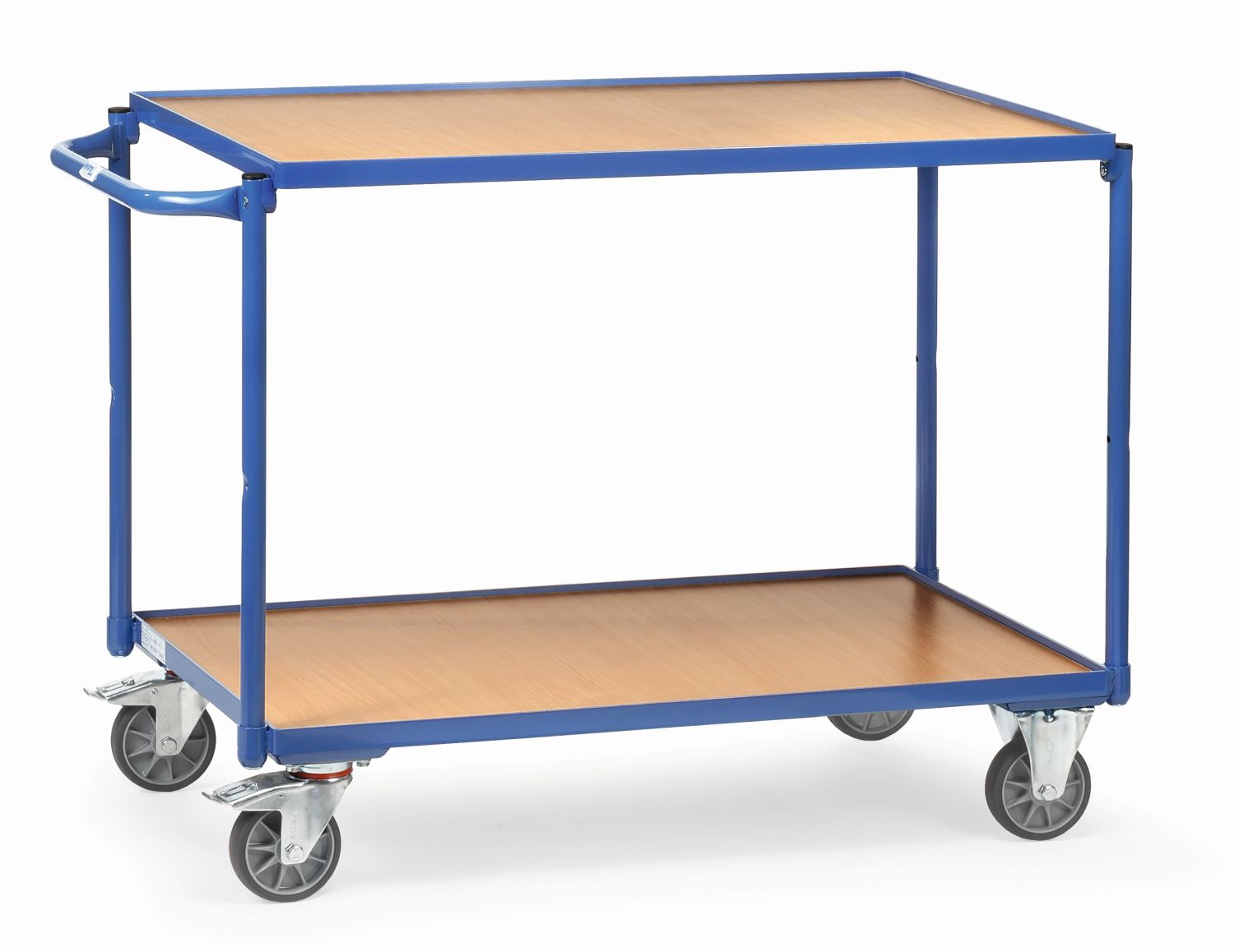 Tisch-/Transportwagen - 2 Böden, 1020 x 500 mm, blau