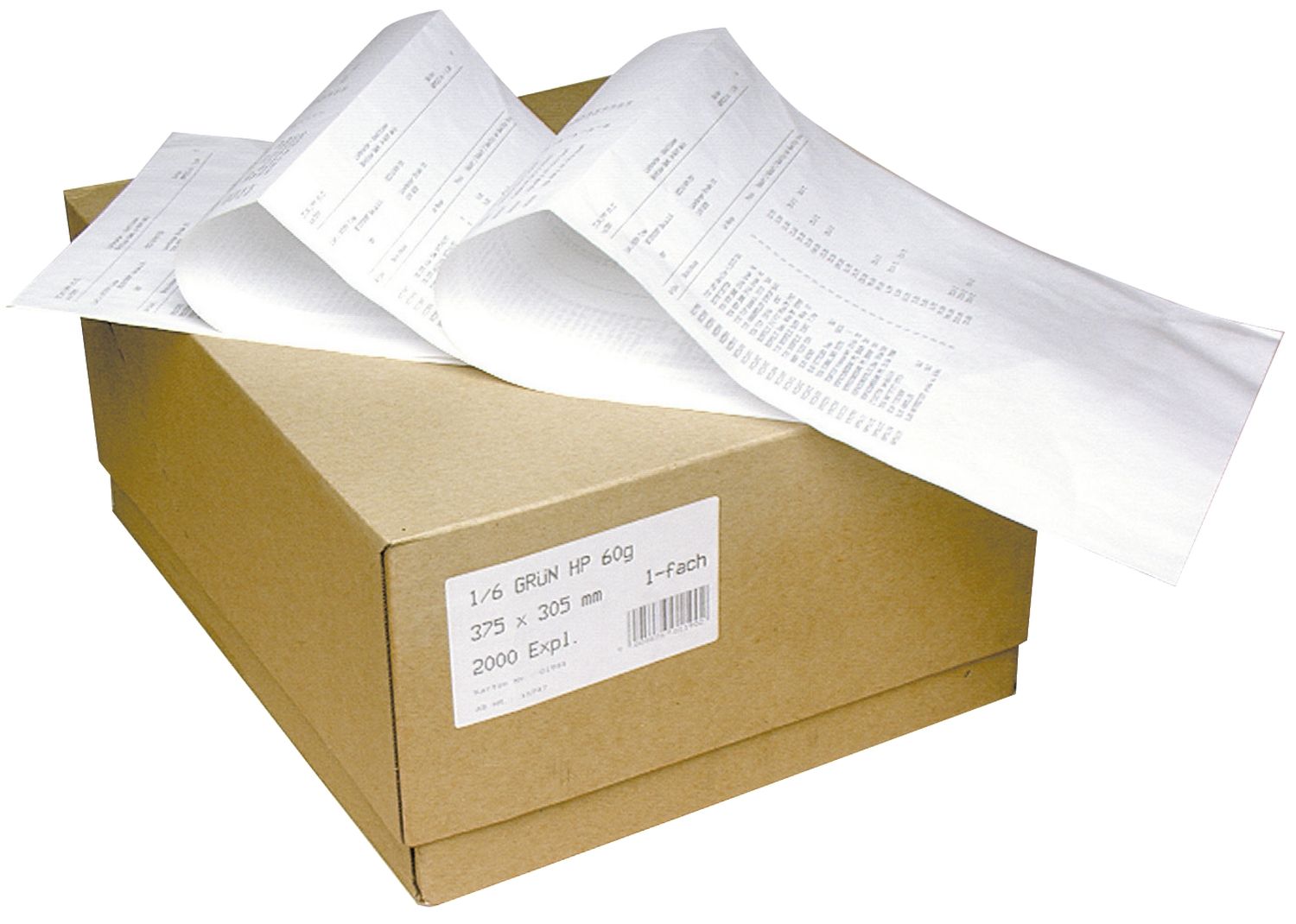 Endlospapier Neutral 91200, 2-fach, 12"x240 mm (A4 hoch), SD, blanko mit LP, 2000 Sätze