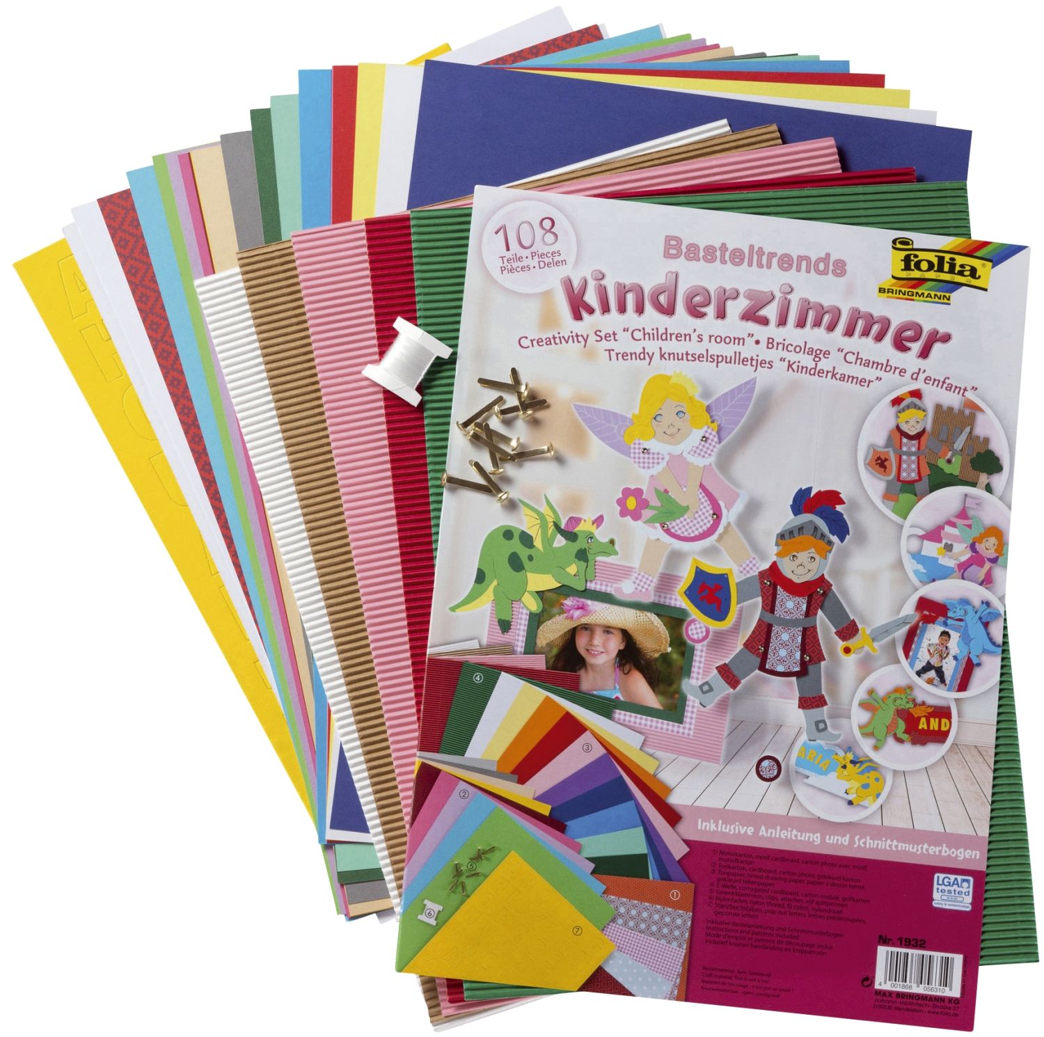 Bastelset "Kinderzimmer" - 108 tlg., verschiedenen Trendmaterialien