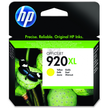 HP (Hewlett Packard) Original Tinte HP 920XL (CD974AE), ca. 700 Seiten, yellow