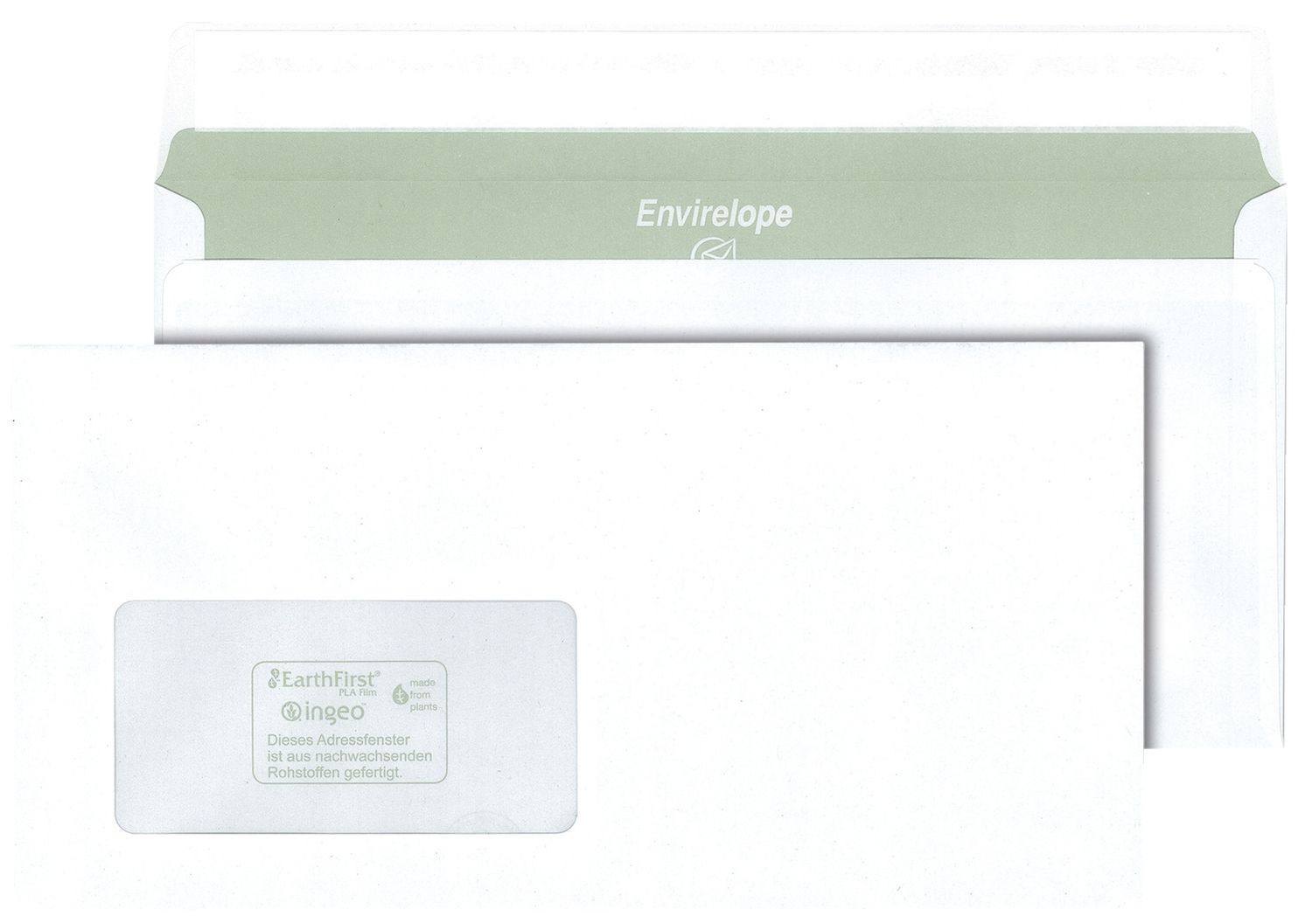 Briefumschlag Envirelope® 30005444, DIN lang, haftklebend, 75 g/qm, mit Fenster, 1.000 Stück