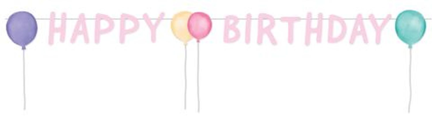 Partykette Luftballon Happy Birthday - 150 cm