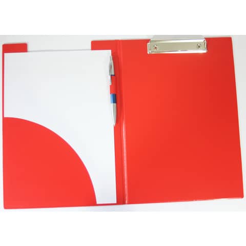 Klemmbrettmappe Q-Connect KF01302 für DIN A4, Kunststoffbezogen, (BxH) 230 x 330 mm, mit Stiftschlaufe, rot