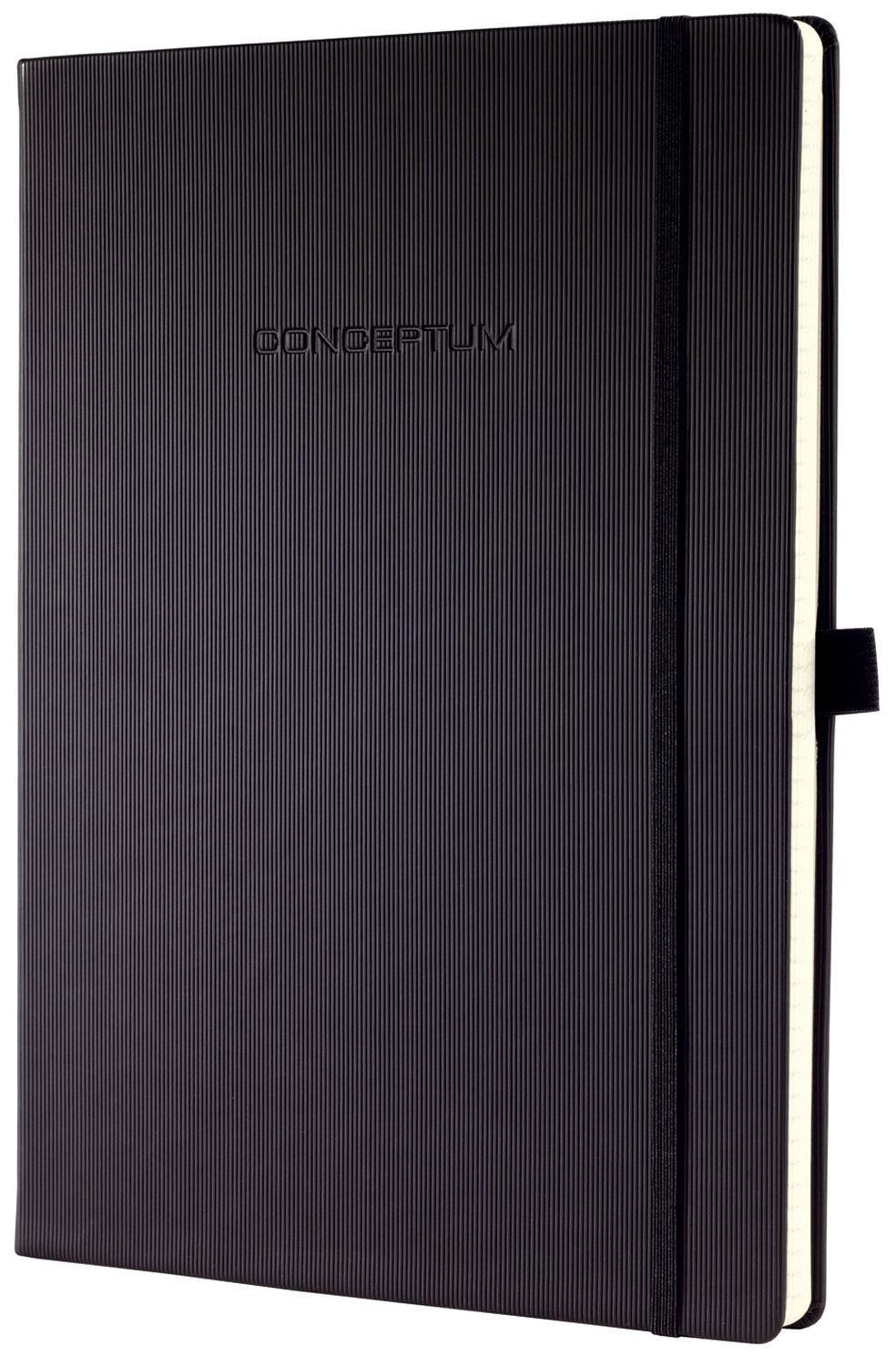 Notizbuch Conceptum - ca. A4, punktkariert, 194 Seiten, schwarz, Hardcover