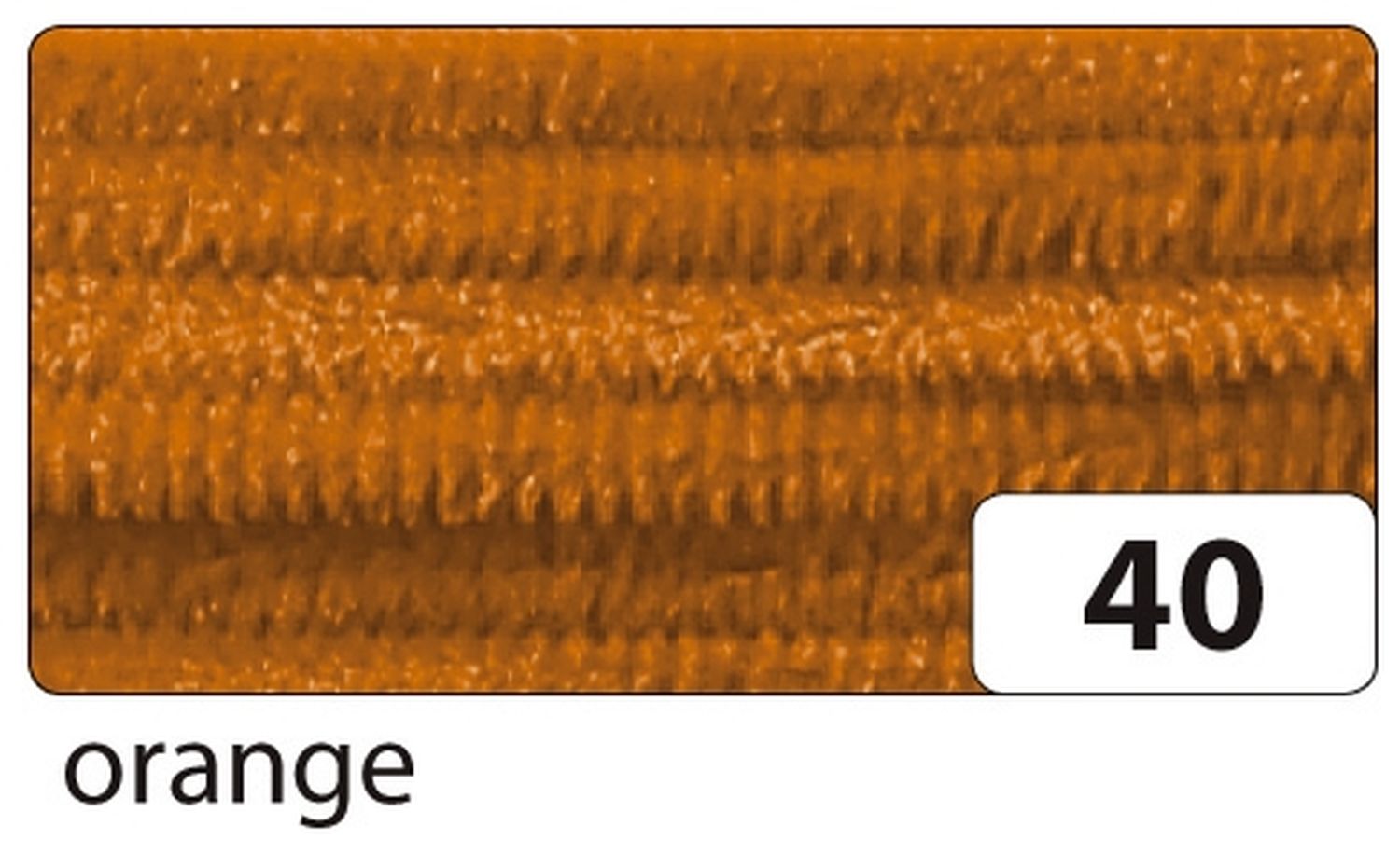 Chenilledraht - 8 mm, 10 Stück, orange