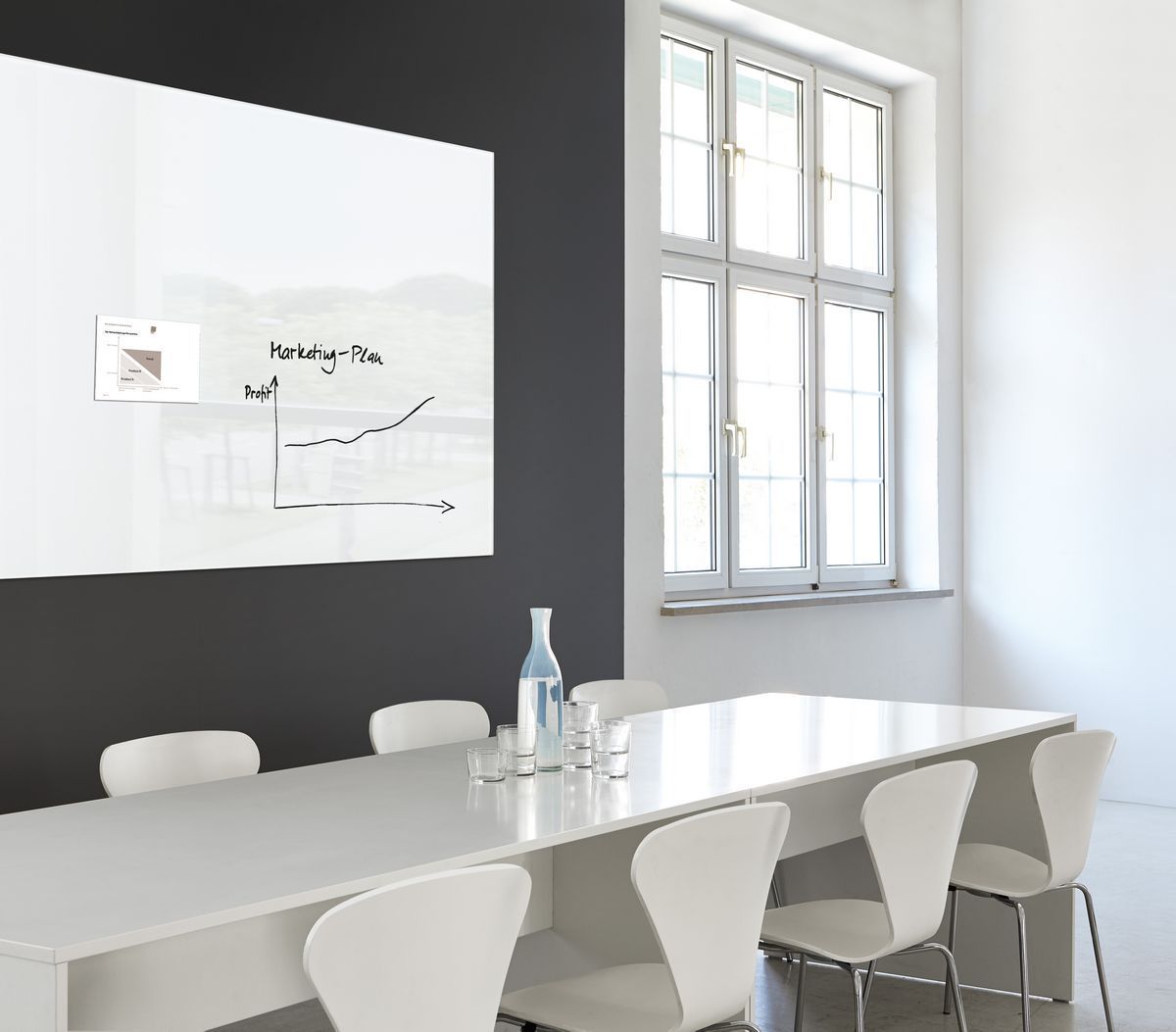 Glas-Magnetboard Artverum - super-weiß, 180 x 120 cm