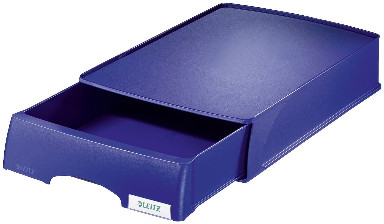 Briefablage Leitz plus 5210-00-35 mit Schublade, DIN A4, Polystyrol, blau