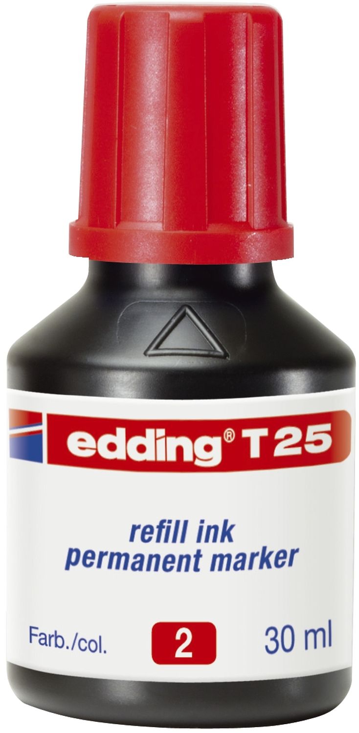 T 25 Nachfülltusche - für Permanentmarker, 30 ml, rot