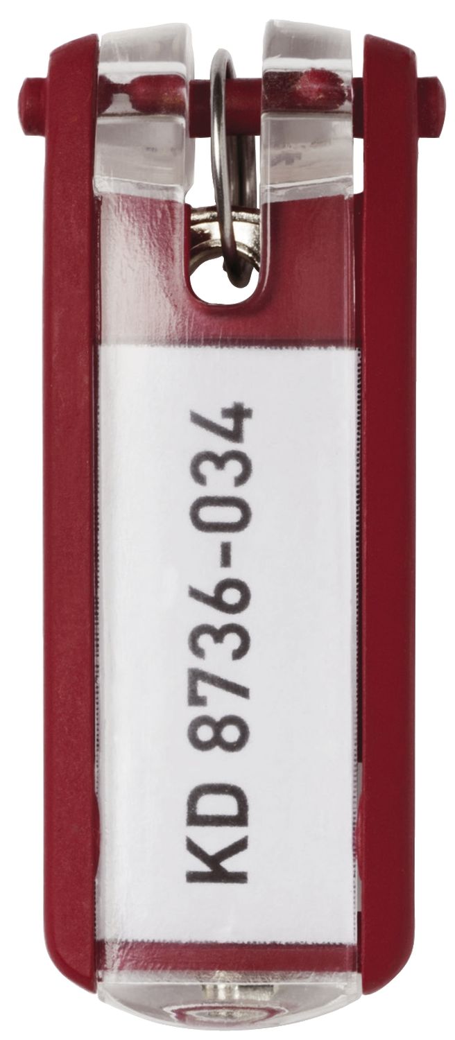 Schlüsselanhänger KEY CLIP - rot - Beutel mit 6 Stück