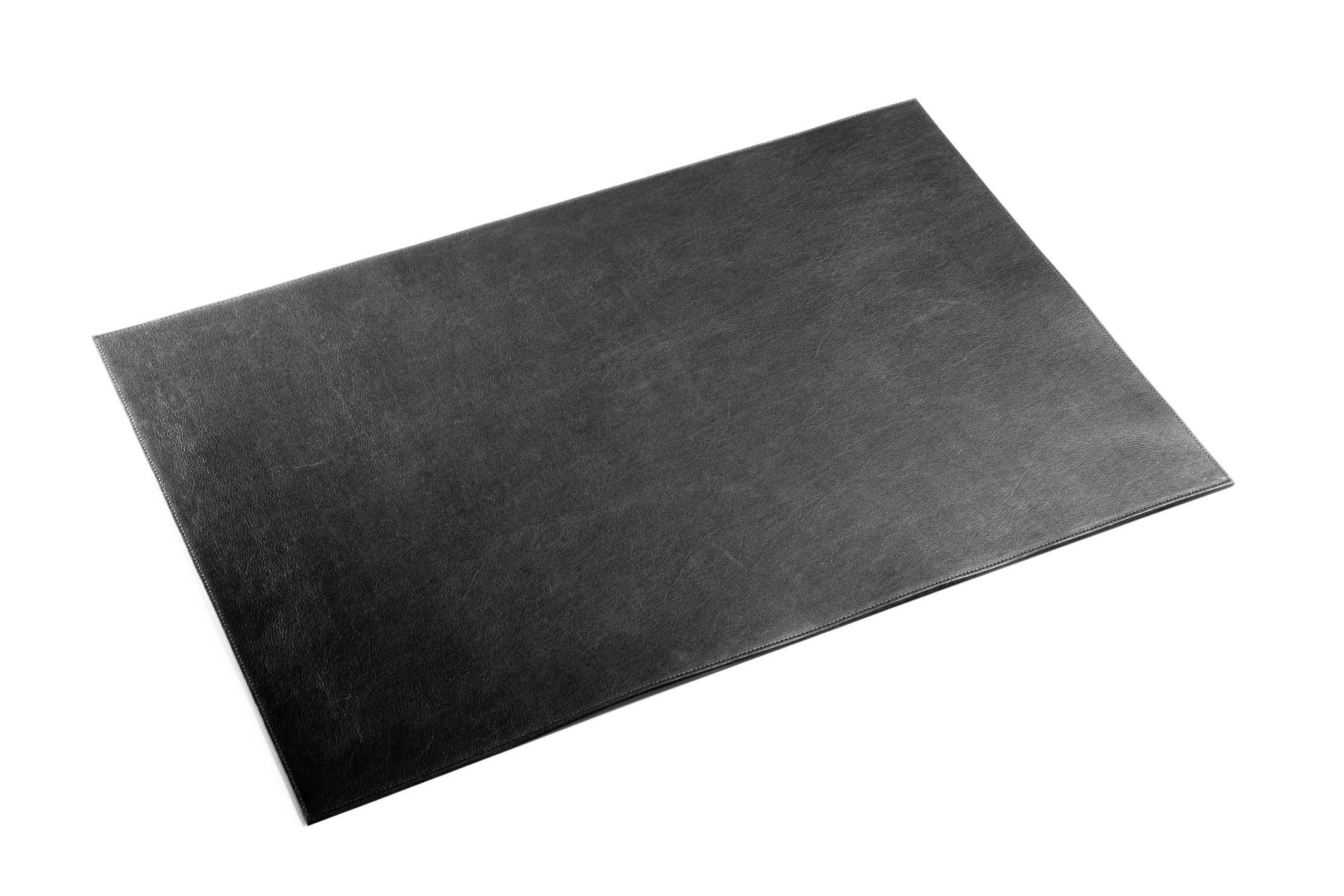 Schreibunterlage, feines soft genarbtes Leder, 650 x 450 mm, schwarz