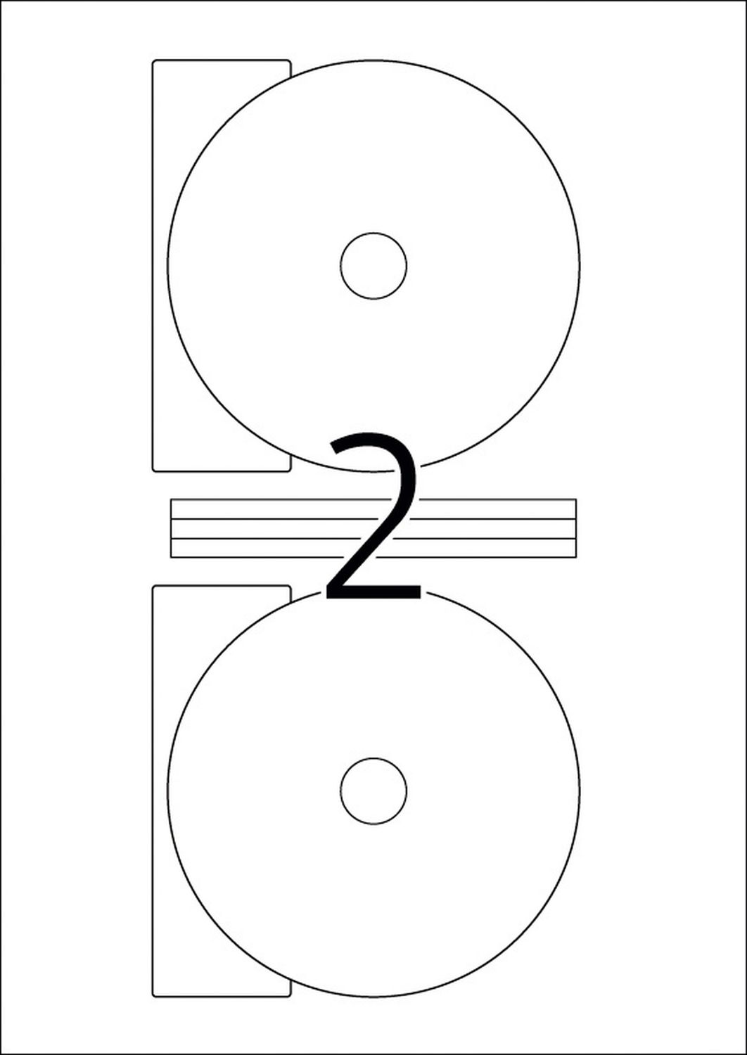 8624 SuperPrint-CD-Etikett - Ø116 mm, weiß, permanent, 20 Stück