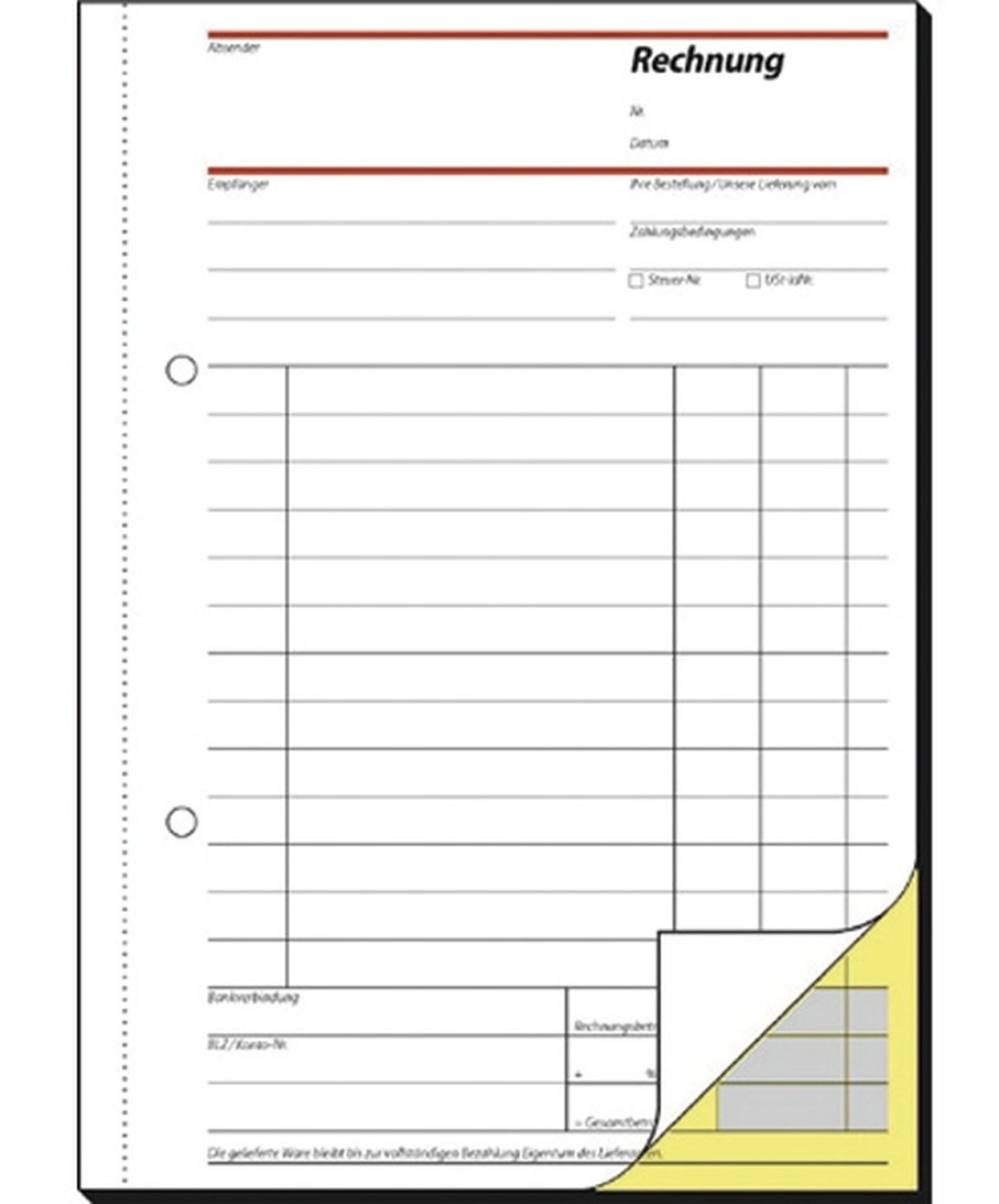 Rechnungen - A5, 1. und 2. Blatt bedruckt, SD, MP, 2 x 40 Blatt