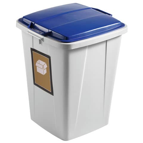 Mülleimer Durable Durabin LID 90 VEH2012031, 90 Liter, grau/blau