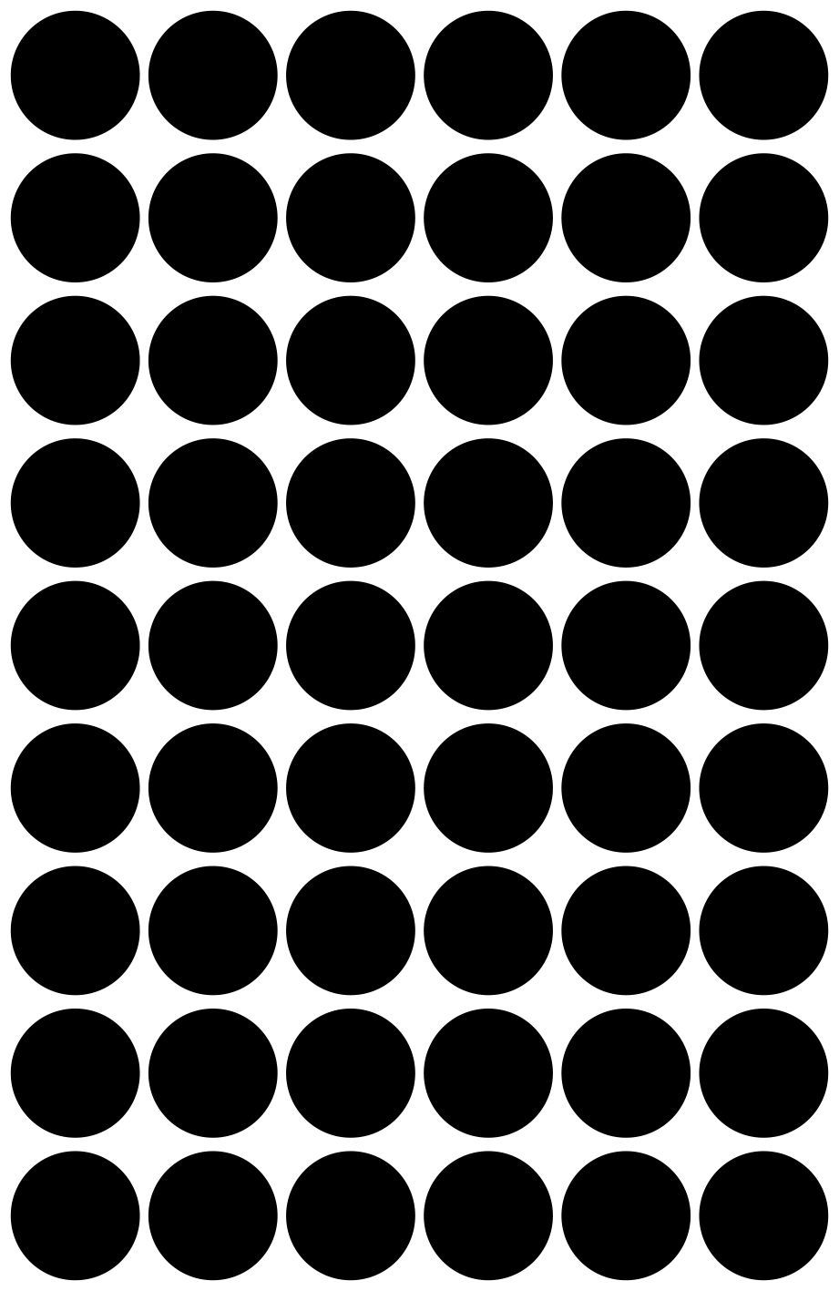 3140 Markierungspunkte - Ø 12 mm, 5 Blatt/270 Etiketten, schwarz