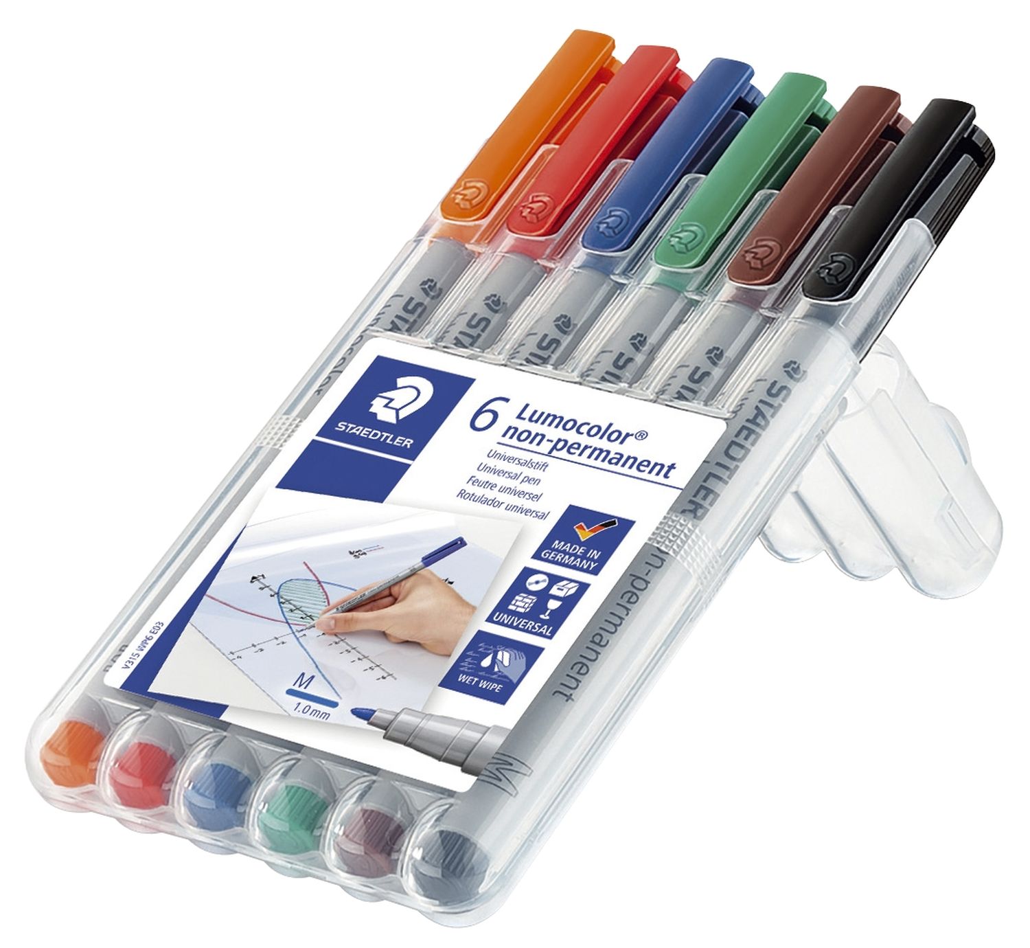 Feinschreiber Universalstift Lumocolor® - non-permanent, M, 6 Farben