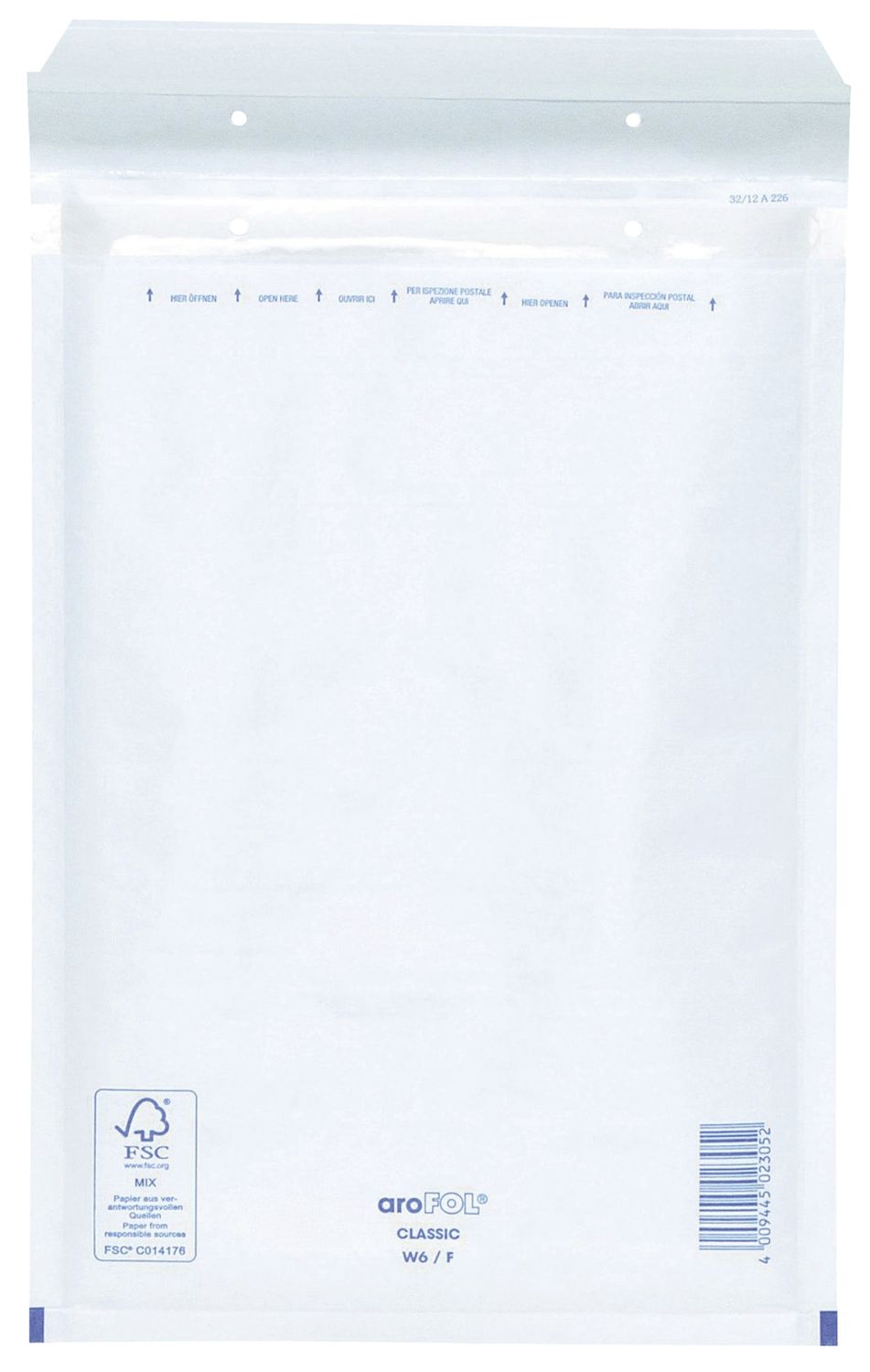 Luftpolstertaschen Nr. 6, 220x340 mm, weiß, 100 Stück