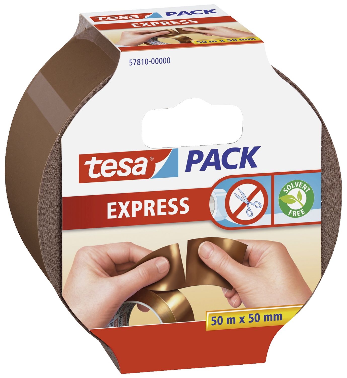 Verpackungsklebeband tesapack® Express, PP, 50 m x 50 mm,braun