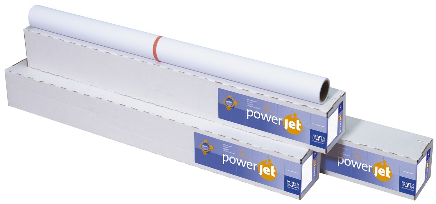 Plotterpapier powerjet Premium Contrast Inkjet-Papier 4100001776, 610 mm x 45 m (A1+), 90 g/qm, Kern-Ø 5,08 cm, 1 Rolle