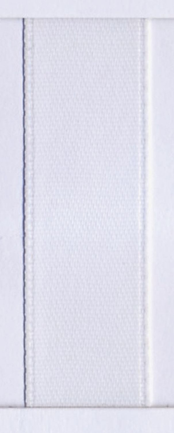 Doppelsatinband - 3 mm x 50 m, weiß