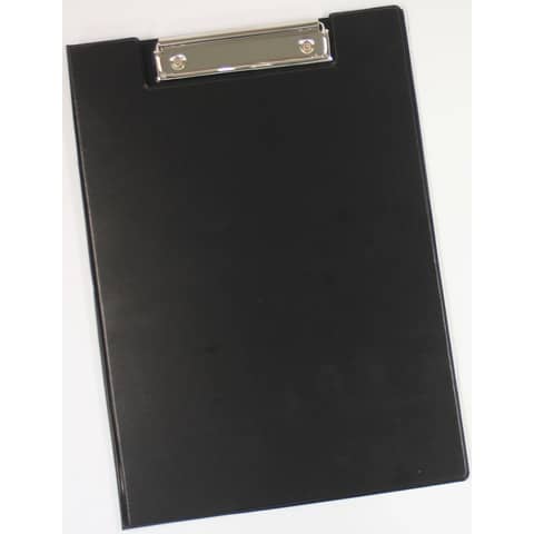 Klemmbrettmappe Q-Connect KF01300 für DIN A4, Kunststoffbezogen, (BxH) 230 x 330 mm, mit Stiftschlaufe, schwarz