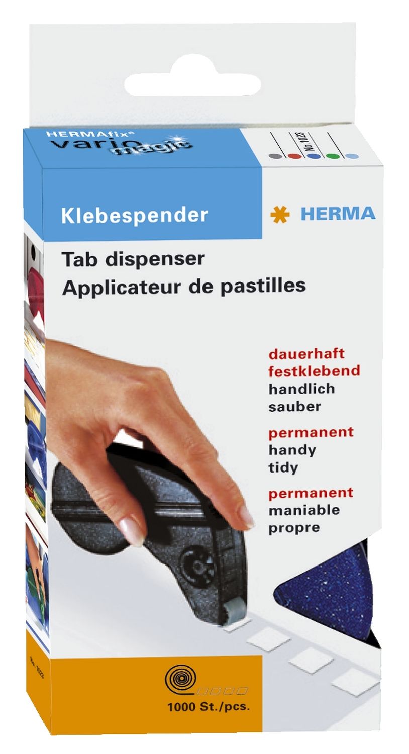 1023 Klebespender Vario - inkl. 1000 selbstklebende Papierstücke, blau