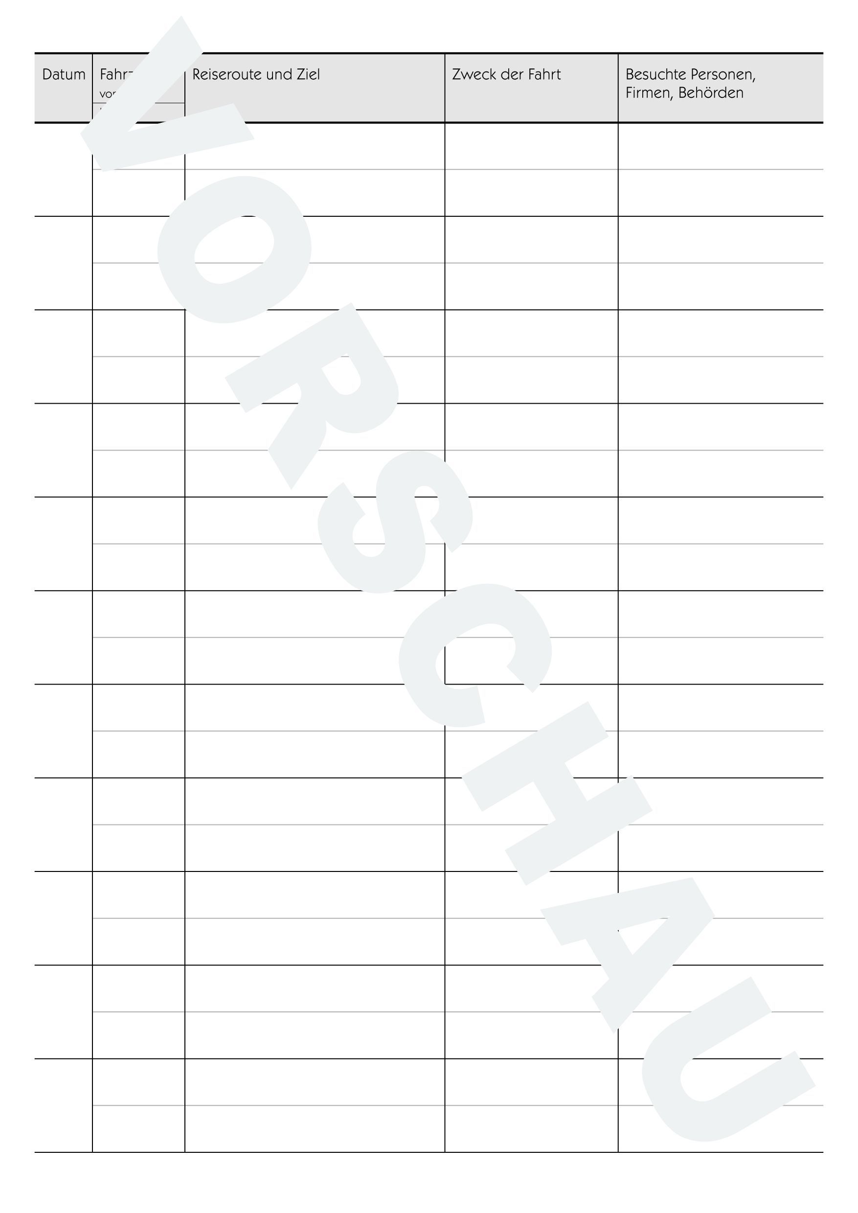 223D Fahrtenbuch - A5, steuerlicher km-Nachweis, 48 Blatt, weiß